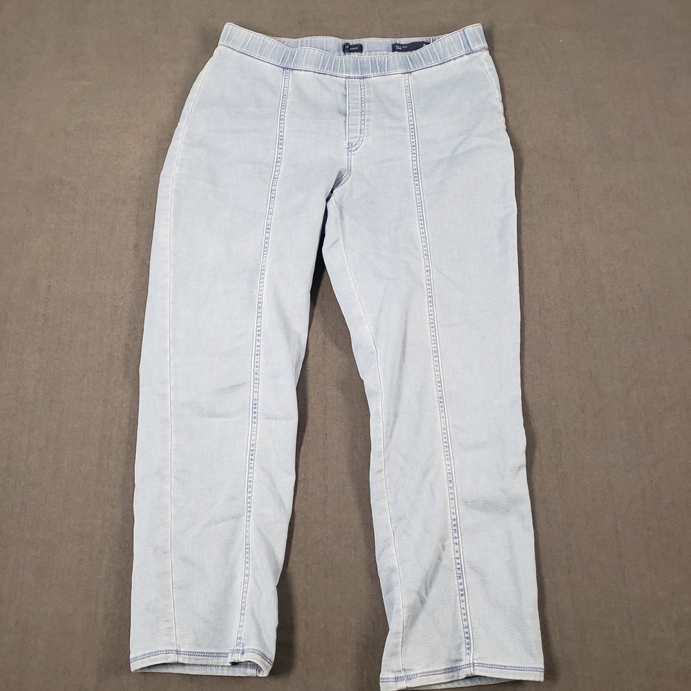 J. Jill Pull On Pants‎ Womens Size Medium Slim Leg Ankle Light Blue